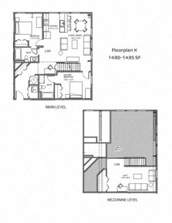 two floor plans showing the upstairs and downstairs floors of a house